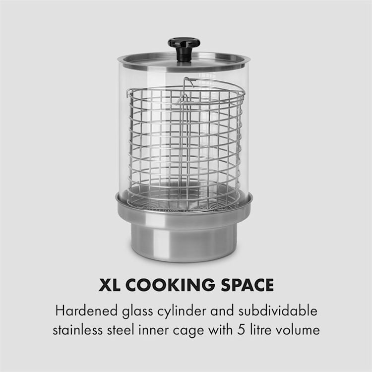 Wurstfabrik 450 Hot Dog Maker 450W 5L 30-100°C Glas Edelstahl 450 W