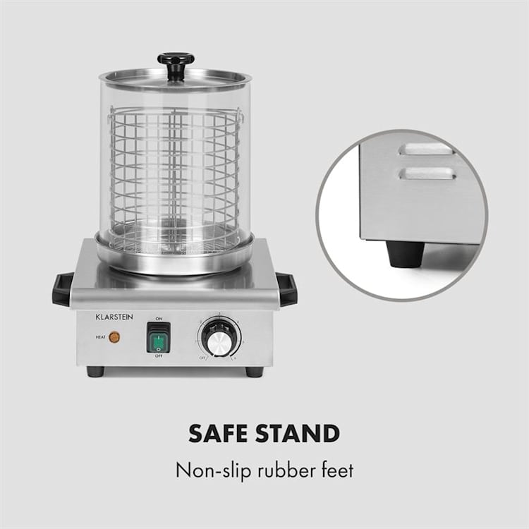 Wurstfabrik 450 Hot Dog Maker 450W 5L 30-100°C Glas Edelstahl 450 W