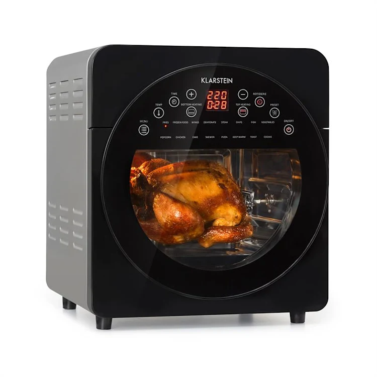AeroVital easy touch Hot Air Fryer 1700W 14l 16 Programmes Black Metallic