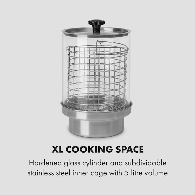 Wurstfabrik 550, aparat pentru preparat Hot Dog, 550 W, 5 litri, 30 - 100 °C, oțel inoxidabil 550 W