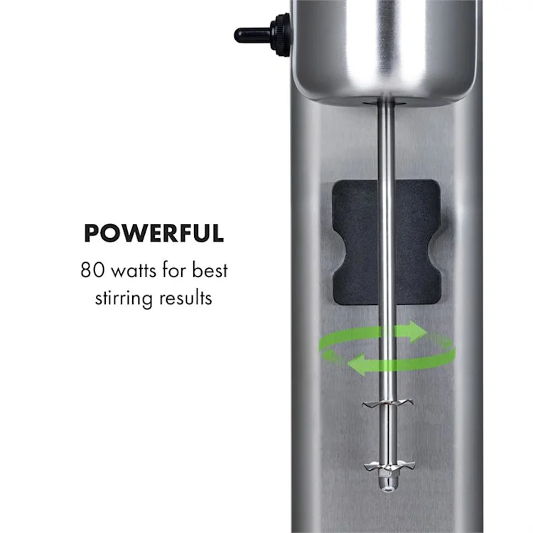 Kraftpaket Pro Milkshake Mixer Protein Shake 80W Stainless Steel Silver 80 W