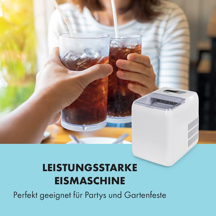 Coolio Eiswürfelmaschine Klareis 20kg/24h Wassertank: 2,8 l weiß