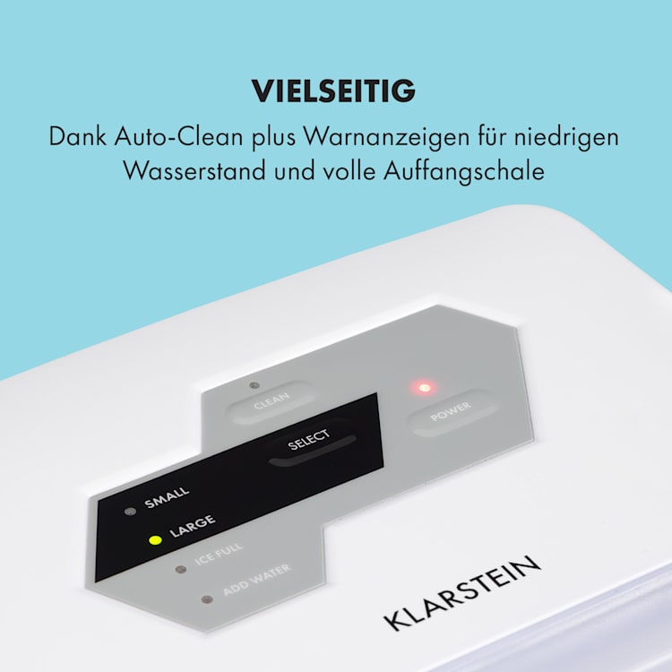 Coolio Eiswürfelmaschine Klareis 20kg/24h Wassertank: 2,8 l weiß