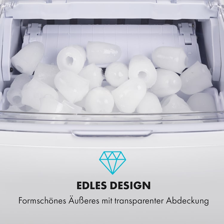 Coolio Eiswürfelmaschine Klareis 20kg/24h Wassertank: 2,8 l weiß