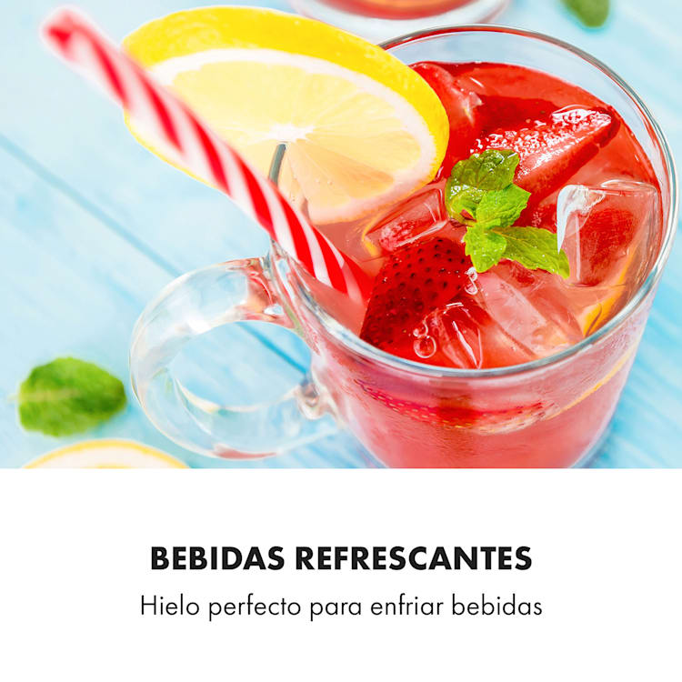 Coolio Máquina de cubitos de hielo Hielo transparente 20kg/24h Depósito de agua de 2,8 l Blanca