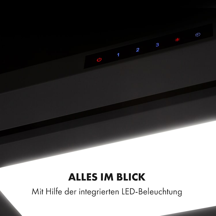 Lumiera Dunstabzugshaube LED 70 cm EEK A 750 m3/h 3 Stufen weiß