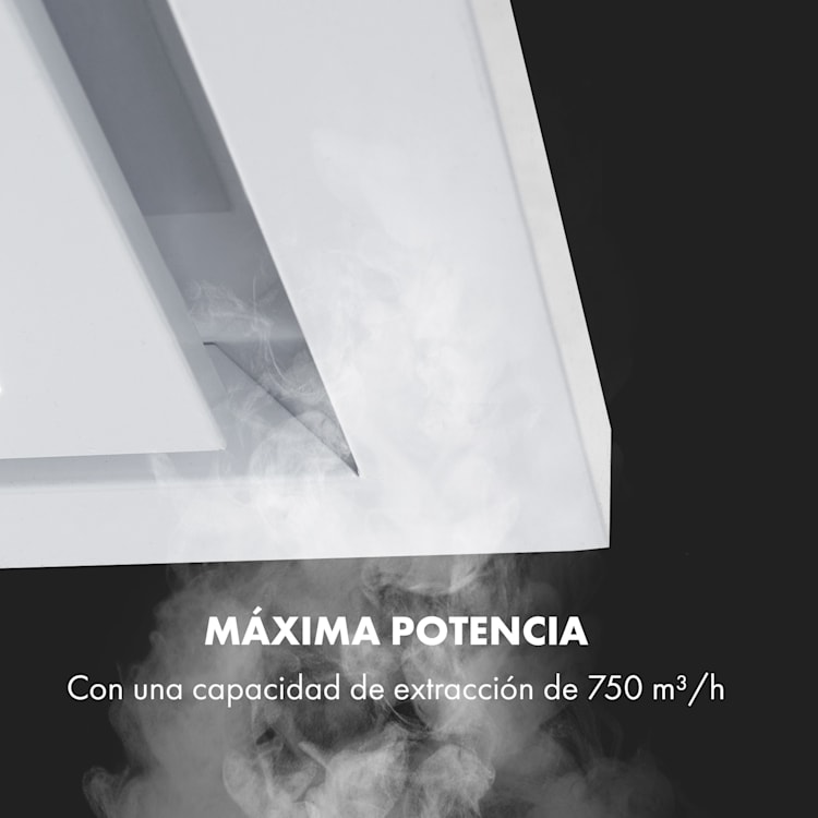 Lumiera campana extractora LED 70 cm EEK A 750 m3/h 3 niveles blanca