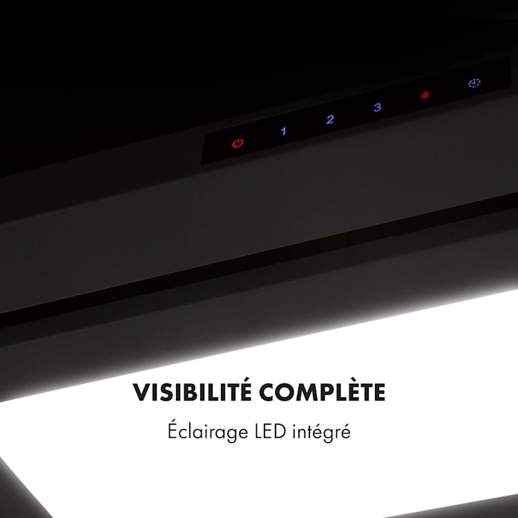 Lumiera Hotte aspirante 70cm 750 m3/h 3 vitesses LED Classe A - blanc