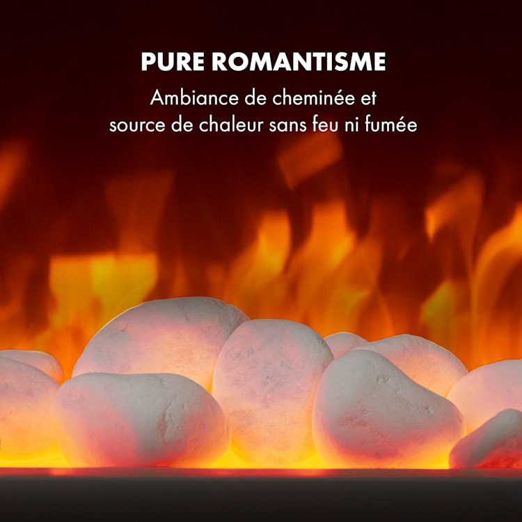 Studio 1 Cheminée électrique 1000/2000 W LED 10-30 °C Minuteur hebdomadaire