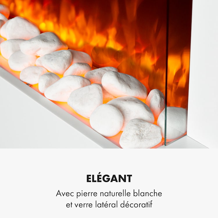 Studio 1 Cheminée électrique 1000/2000 W LED 10-30 °C Minuteur hebdomadaire