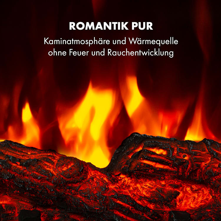 Blanca Elektrischer Kamin 1000/2000W LED 10-30 °C Wochentimer