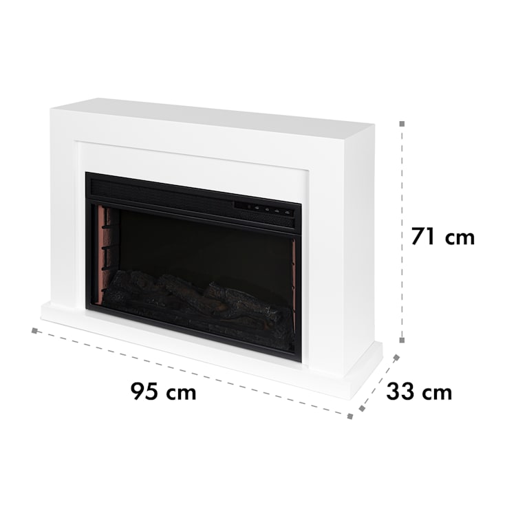 Blanca Cheminée électrique 1000/2000 W LED 10-30 °C Minuteur hebdomadaire