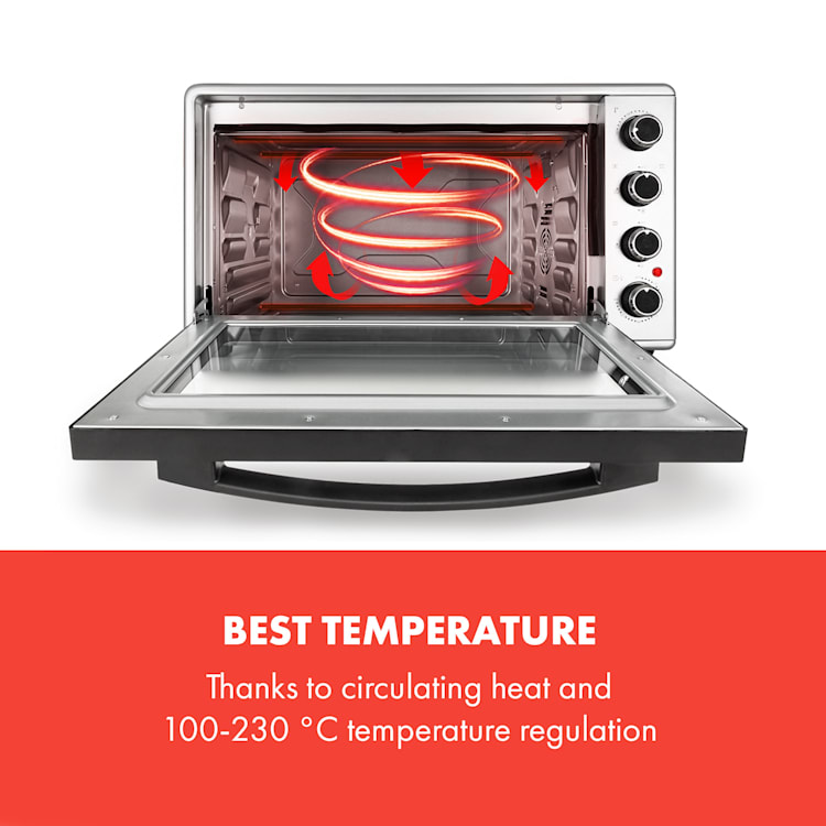 Masterchef 60 Mini four 60L 2000W 100 à 230 °C Minuterie 60mn Argent 60 L | Argent