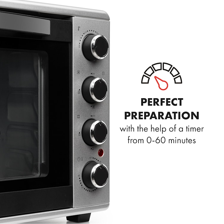 Masterchef 60 Mini four 60L 2000W 100 à 230 °C Minuterie 60mn Argent 60 L | Argent