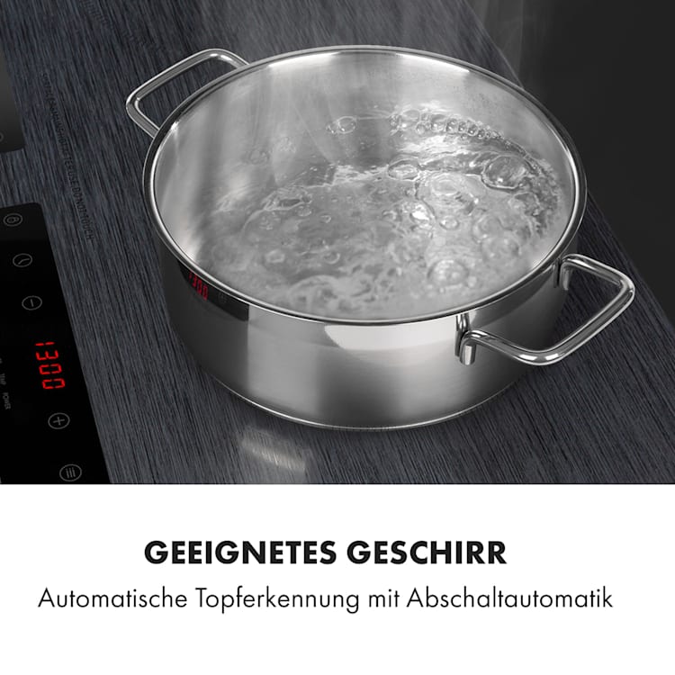 Varicook Steel Induktionskochfeld 3100W 10 Leistungsstufen Topfsensor