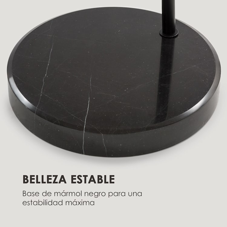 Amara Lámpara de arco Pantalla dorada Base de mármol E27 Cable de 2 m Dorada