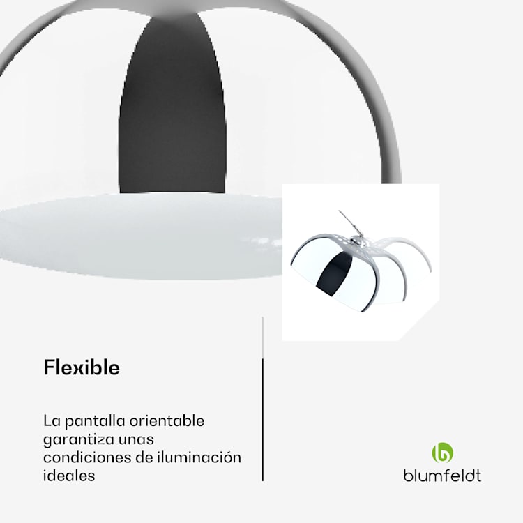 Nael Lámpara de arco Pantalla plateada Base de mármol E27 Cable de 2 m Plateada Plata