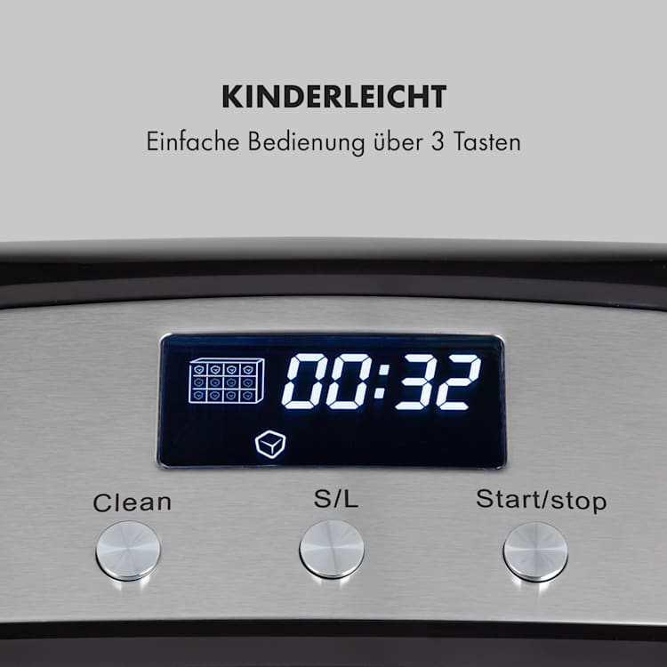Kristall XL Eiswürfelmaschine Kristalleis 2 Größen 2,5l Wassertank