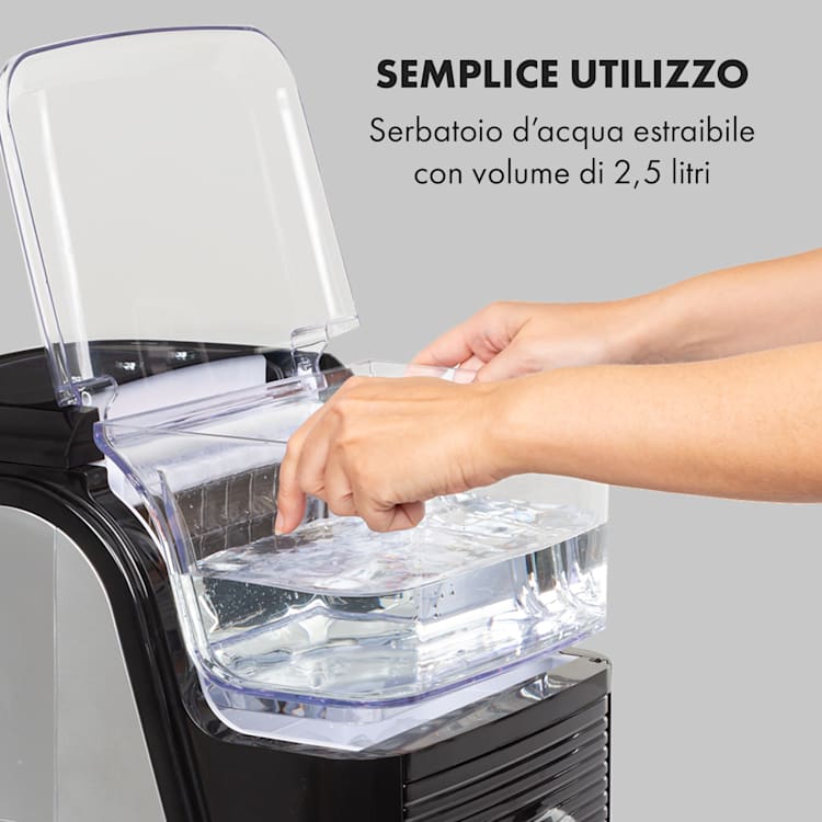 Kristall XL macchina per cubetti di ghiaccio - ghiaccio trasparente 2 dimensioni serbatoio dell'acqua da 2,5l