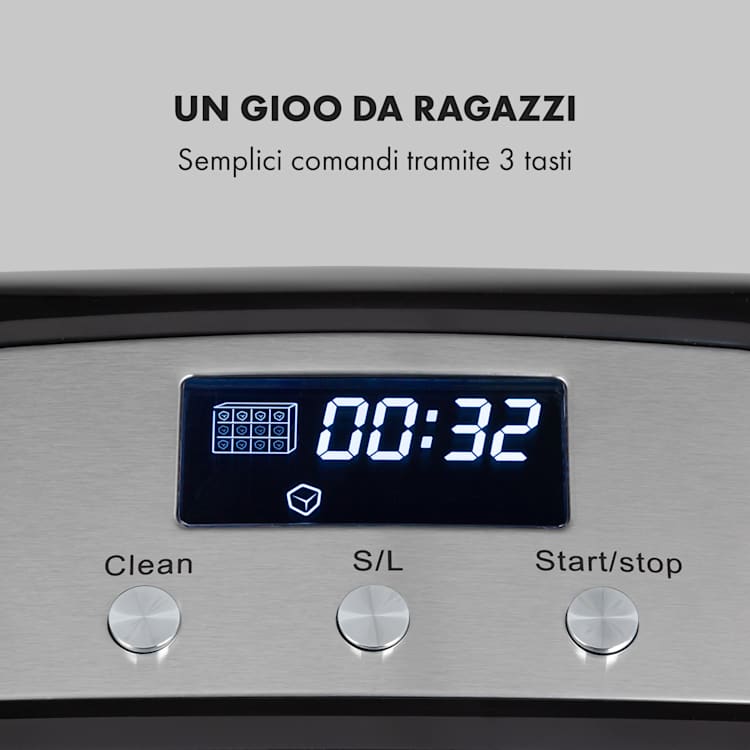 Kristall XL macchina per cubetti di ghiaccio - ghiaccio trasparente 2 dimensioni serbatoio dell'acqua da 2,5l