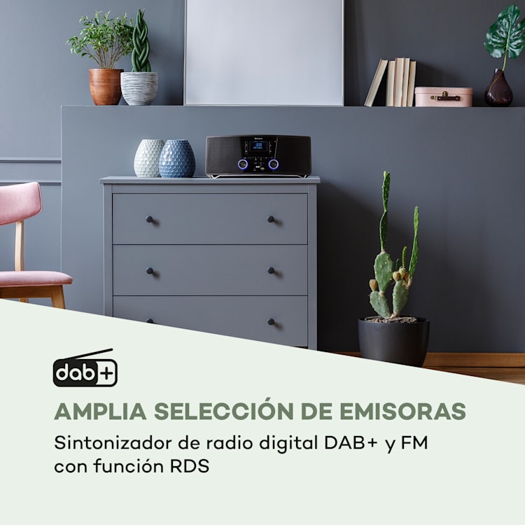 Stockton microsistema estéreo 20 W máx. DAB+ UKW reproductor CD BT diodo orgánico negro