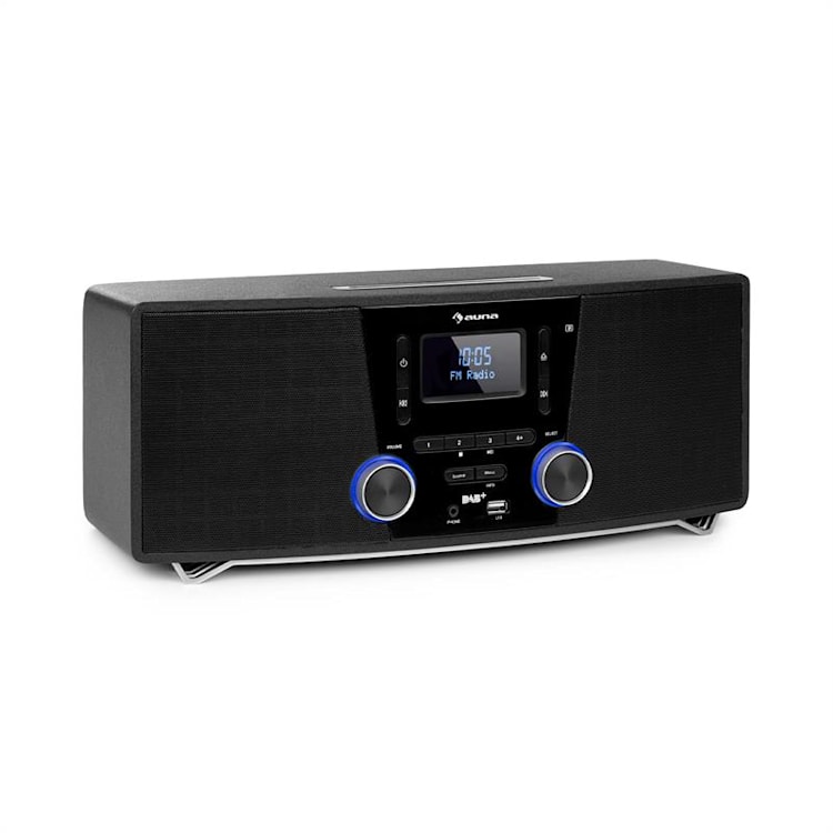 Stockton, sistem stereo micro, max. 20W, DAB +, UKW, CD player, BT, OLED, negru