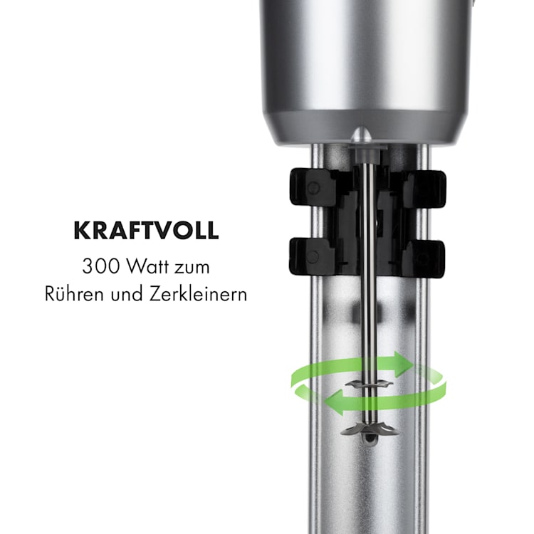 Kraftprotz Milchshake-Mixer Proteinshake 300W stufenlos Edelstahl silber
