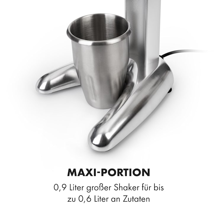 Kraftprotz Milchshake-Mixer Proteinshake 300W stufenlos Edelstahl silber