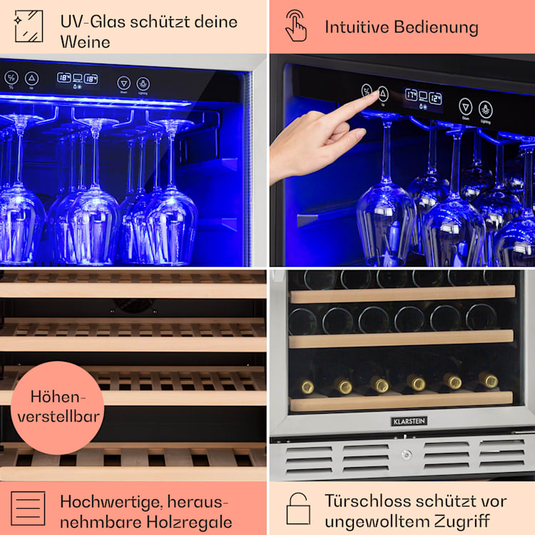 Vinovilla Grande 127 Built-in Uno Weinkühlschrank 320 Ltr 127 Fl. LED 320 Liter | 1 Kühlzone
