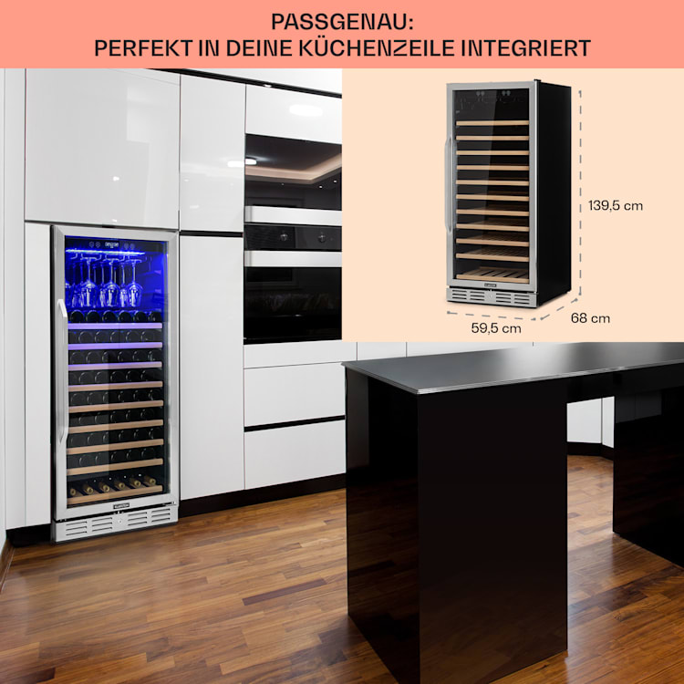 Vinovilla Grande 127 Built-in Uno Weinkühlschrank 320 Ltr 127 Fl. LED 320 Liter | 1 Kühlzone