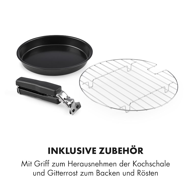 VitAir Pommesmaster Heißluftfritteuse 360° 1400W 50-240°C Timer Weiß