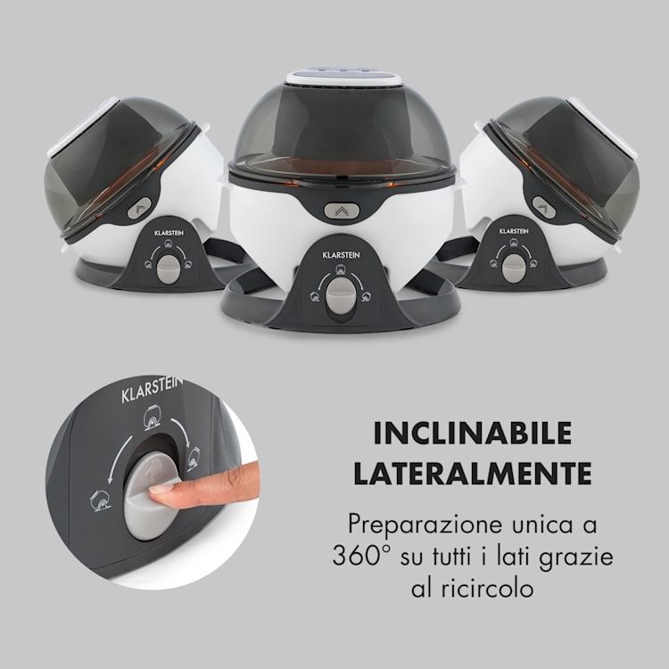 VitAir Pommesmaster friggitrice ad aria calda 360° 1400W 50-240°C timer Bianco