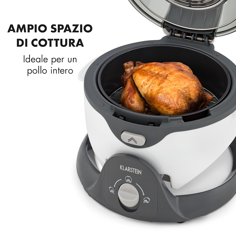 VitAir Pommesmaster friggitrice ad aria calda 360° 1400W 50-240°C timer Bianco