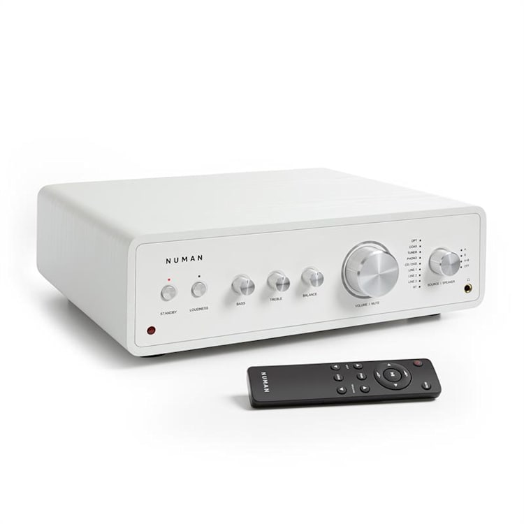 Drive digitaalinen stereovahvistin 2 x 170 W / 4 x 85 W RMS AUX/phono/coax valkoinen Valkoinen
