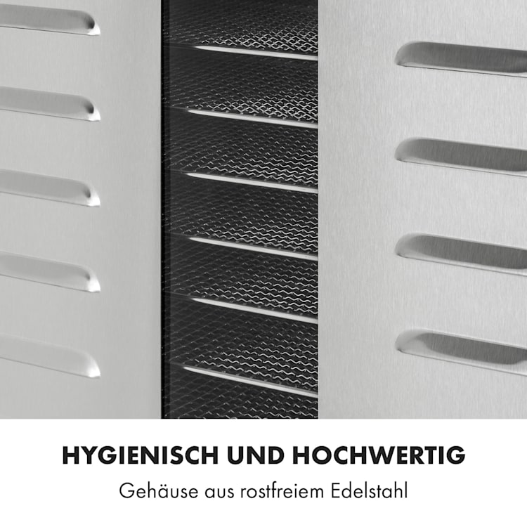 Master Jerky 300 Dörrautomat 2000W 40-90 °C 24h-Timer Edelstahl silber 20 Etagen