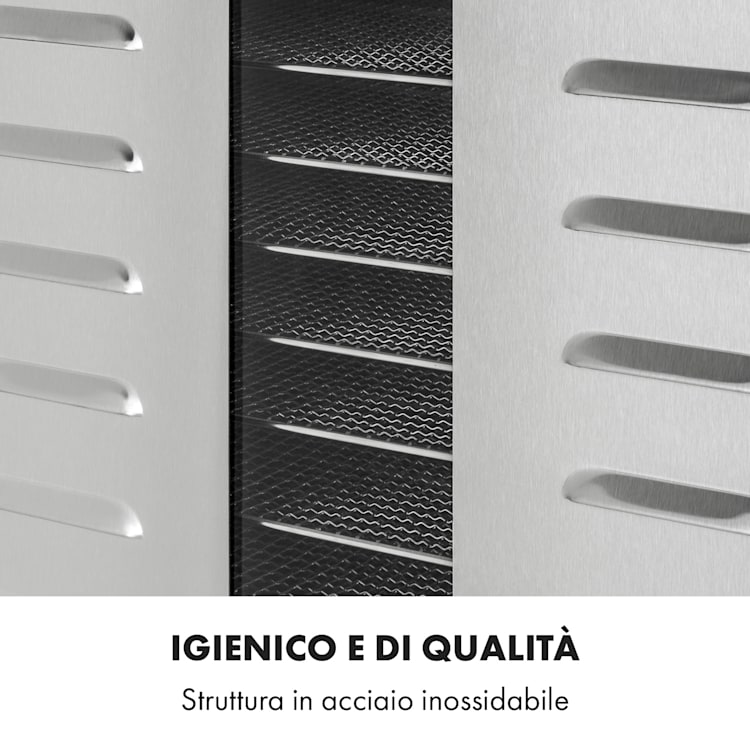 Master Jerky 300 essiccatore 2000W 40-90 °C timer 24 ore acciaio inox argento 20 scomparti