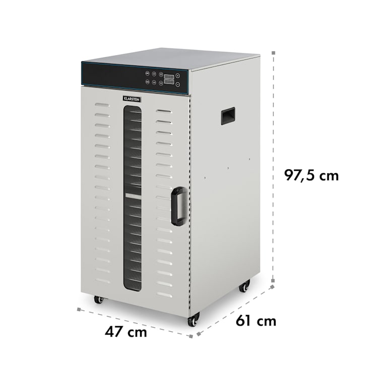 Master Jerky 300 Dörrautomat 2000W 40-90 °C 24h-Timer Edelstahl silber 20 Etagen