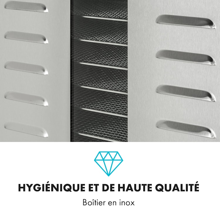 Master Jerky 550 Déshydrateur alimentaire 2400 W 40-90 °C inox argent 36 niveaux