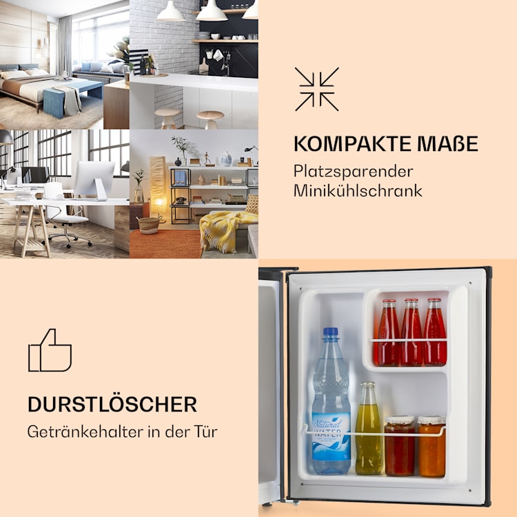 Scooby Minikühlschrank 40 Liter Kompressor 39 dB kompakt Schwarz