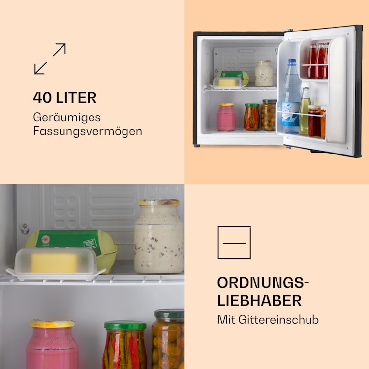 Scooby Minikühlschrank 40 Liter Kompressor 39 dB kompakt Schwarz