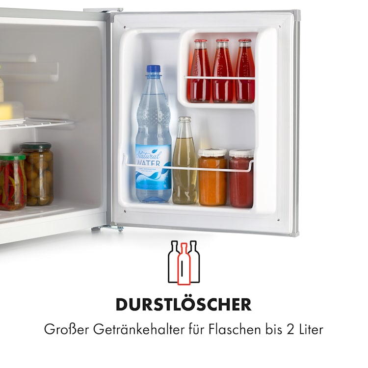 Scooby Minikühlschrank 40 Liter Kompressor 39 dB kompakt Silber