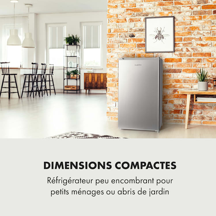 Réfrigérateur Hudson 88 litres Bac à légumes Compresseur Argent