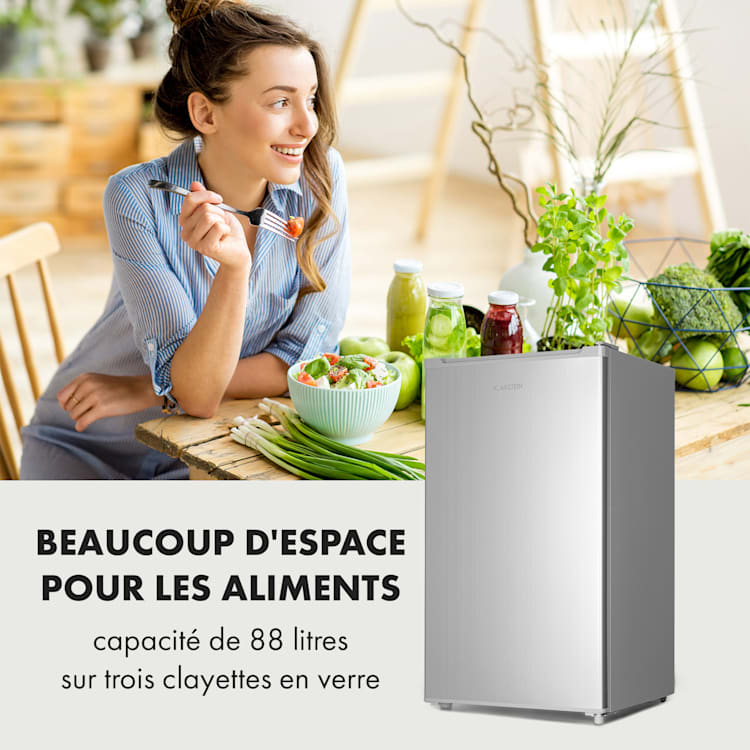 Réfrigérateur Hudson 88 litres Bac à légumes Compresseur Argent