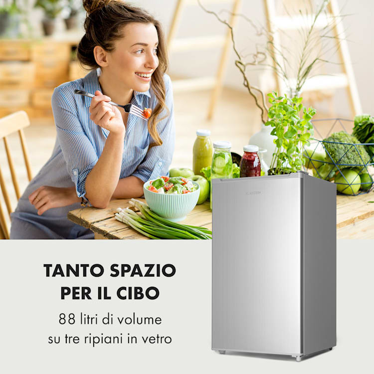 Frigorifero Hudson 88 litri con scomparto Crisper Compressore Argento