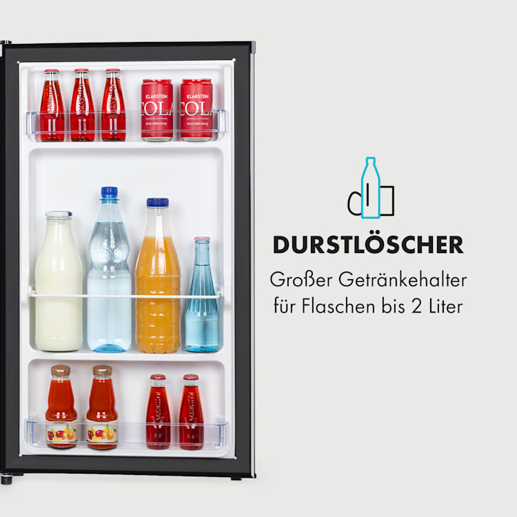 Hudson Kühlschrank 88 Liter Crisperfach Kompressor Schwarz