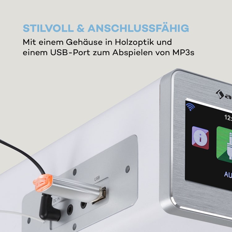 Silver Star Chef Küchenradio 20W max. CD BT USB Internet/DAB+/UKW weiß Weiß