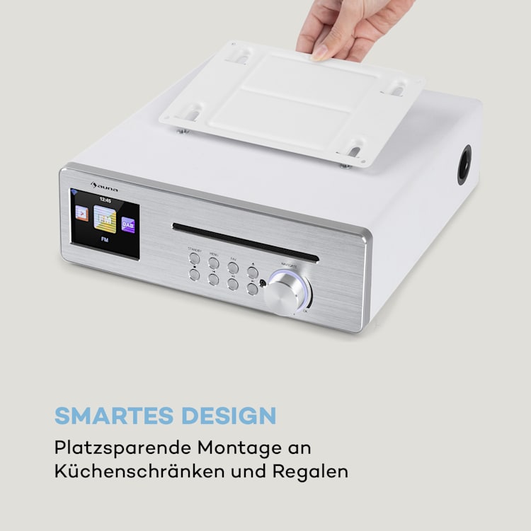 Silver Star Chef Küchenradio 20W max. CD BT USB Internet/DAB+/UKW weiß Weiß