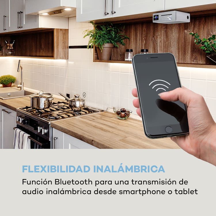 Silver Star Chef Radio de cocina de 20 W máx. CD BT USB Internet/DAB+/FM Blanca Blanco