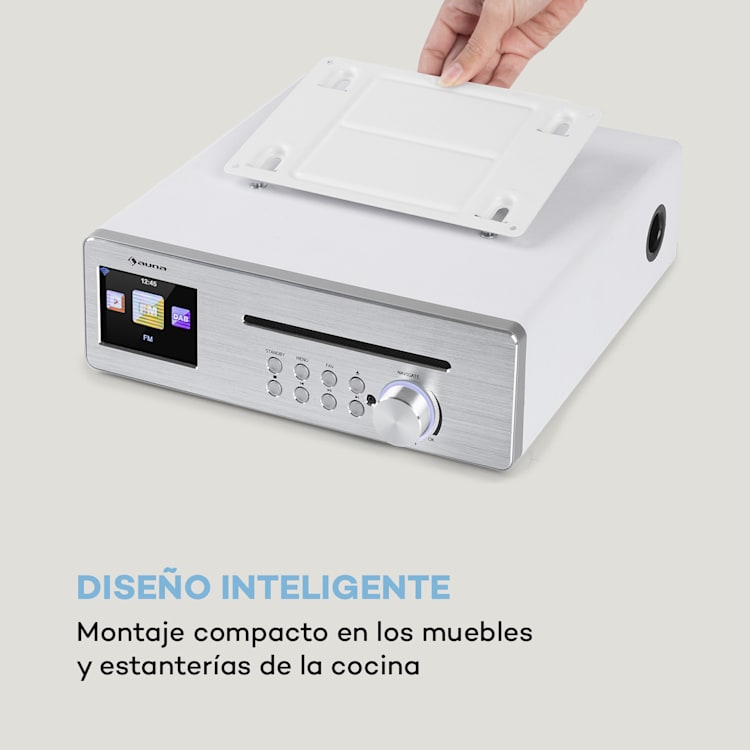 Silver Star Chef Radio de cocina de 20 W máx. CD BT USB Internet/DAB+/FM Blanca Blanco