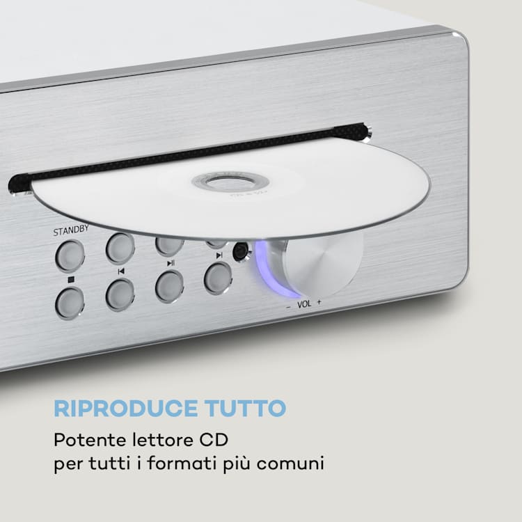 Silver Star Chef radio da cucina 20W max. CD BT USB internet/DAB+/FM bianco Bianco